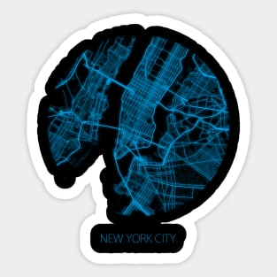 New York City Map Sticker